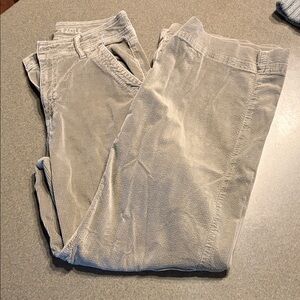 American Eagle Outfitters Women's Wide Leg Corduroy Pants - Light Green